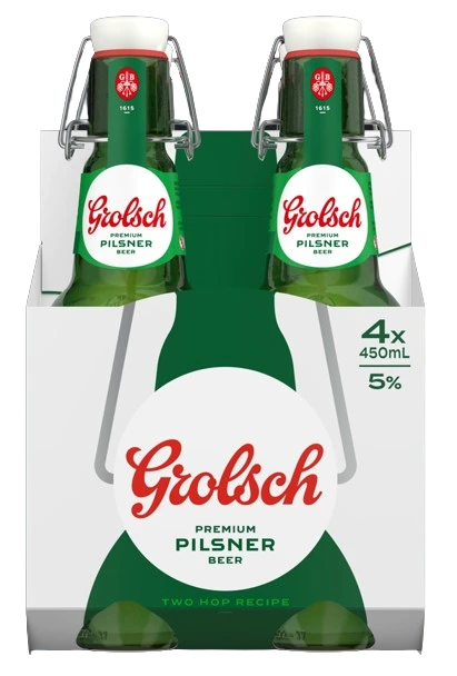 GROLSCH PREMIUM LAGER 450ML 4PK BT