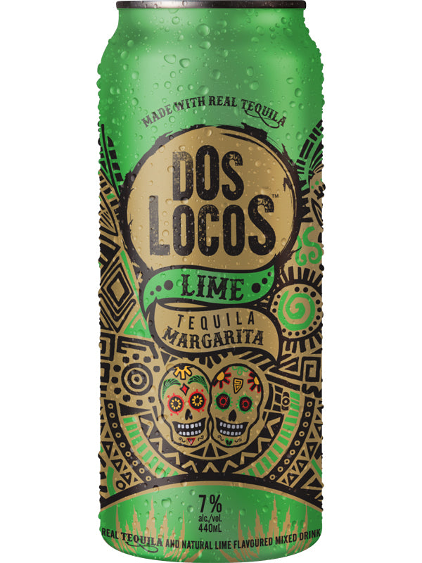 DOS LOCOS TEQUILA & LIME 440ML CAN