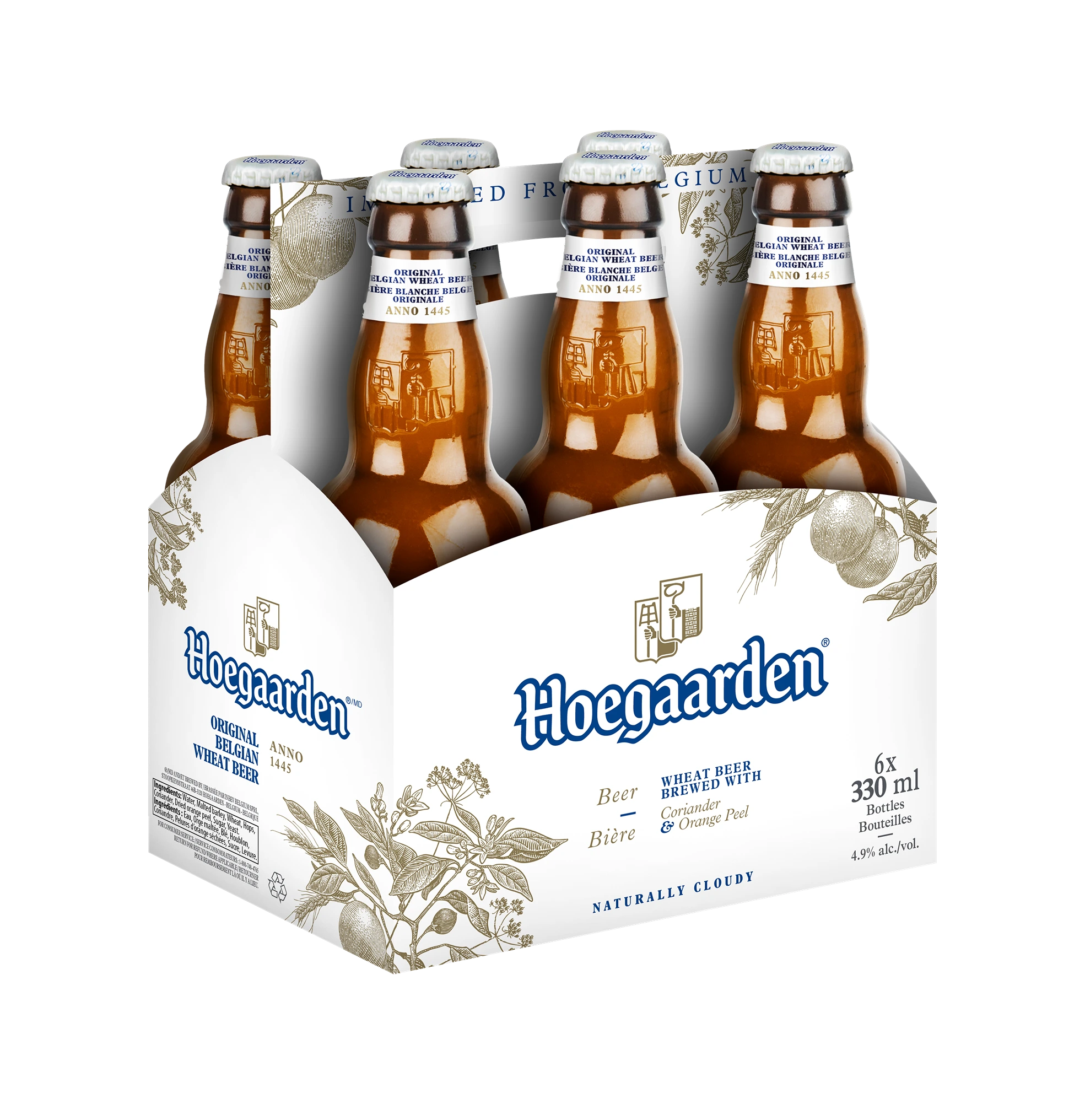HOEGAARDEN BELGIAN WIT BIER 330ML 6PK BT