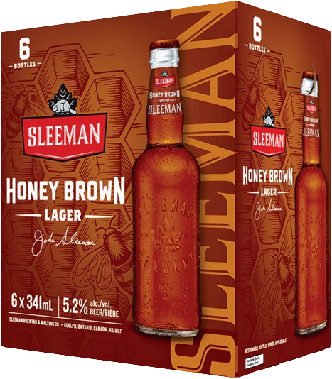 SLEEMAN HONEY BROWN LAGER 341ML 6PK BT