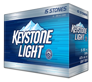 KEYSTONE LIGHT 355ML 15PK CAN