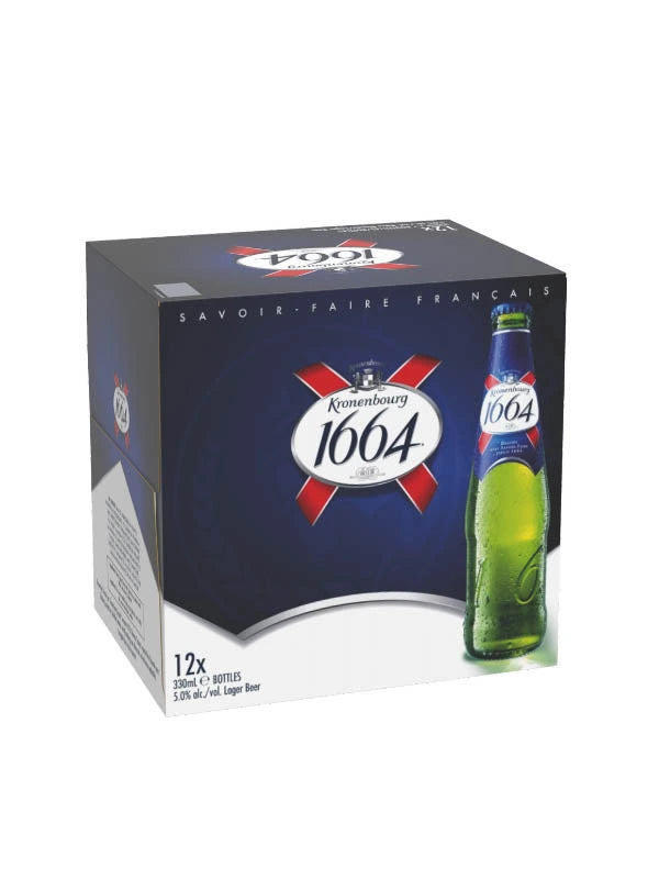 KRONENBOURG 1664 LAGER 330ML 12PK BT