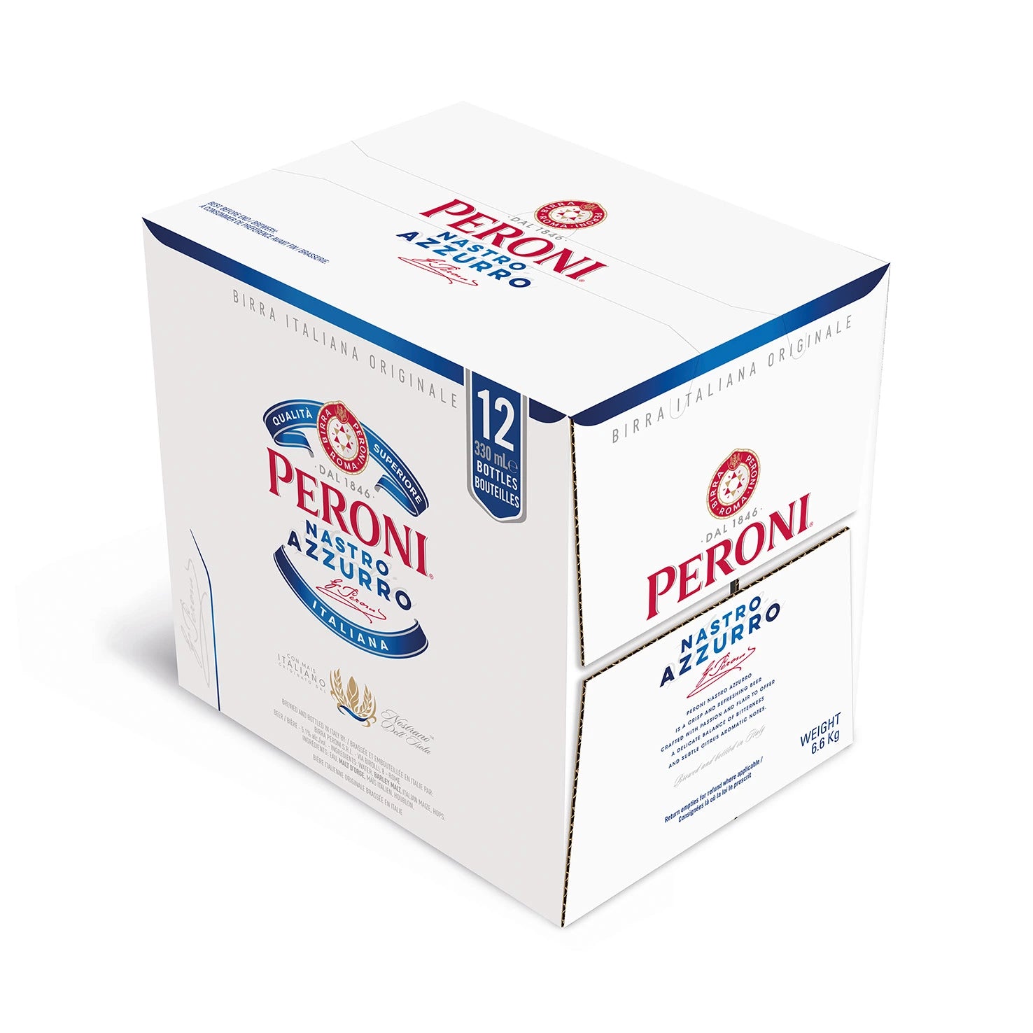 PERONI NASTRO AZZURRO 330ML 12PK BT