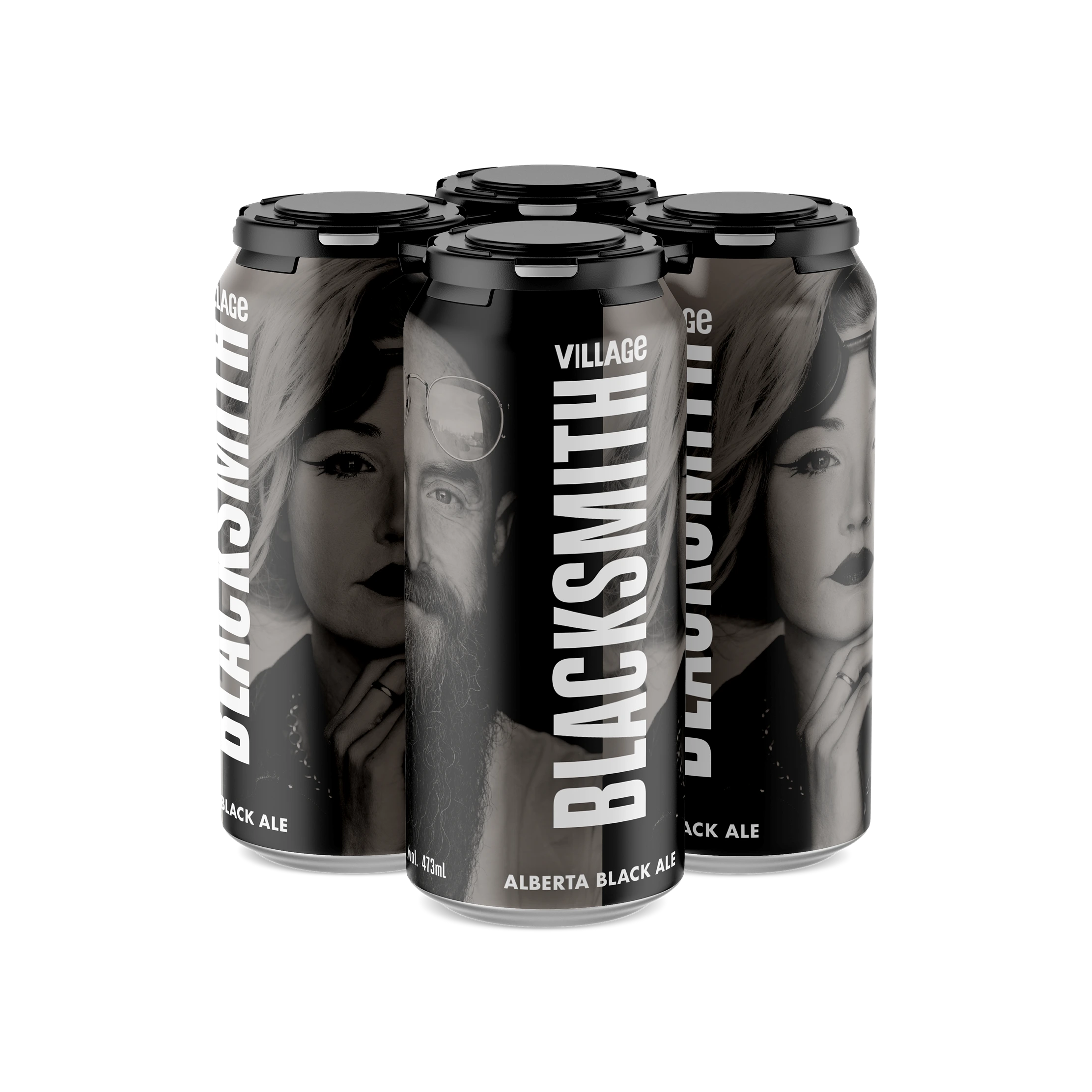 VILLAGE BLACKSMITH ALBERTA BLACK ALE 473ML 4PK CAN