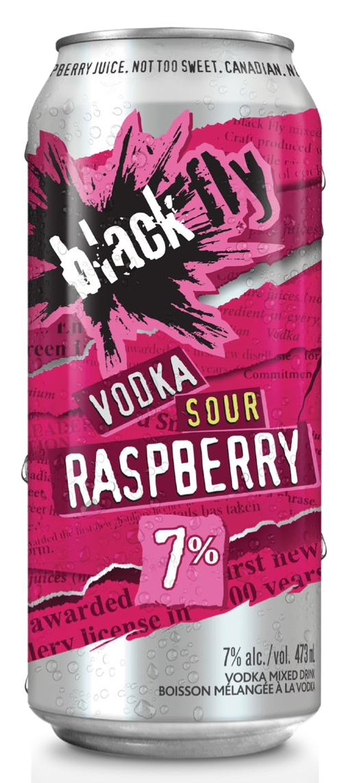 BLACK FLY VODKA SOUR RASPBERRY 473ML CAN