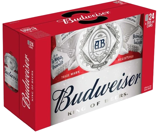 BUDWEISER 355ML 24PK CAN