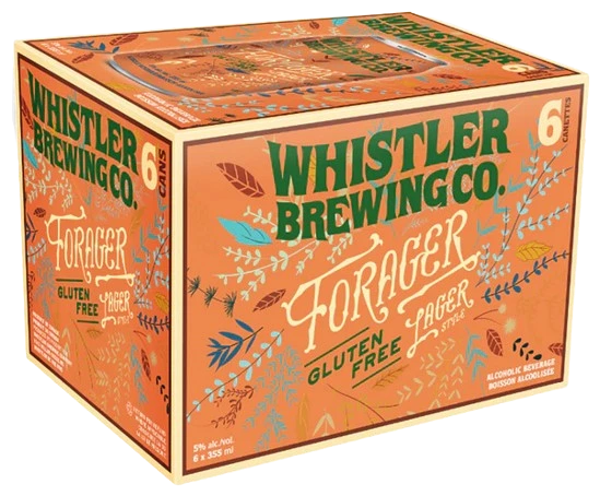 WHISTLER FORAGER GLUTEN FREE LAGER 355ML 6PK CAN