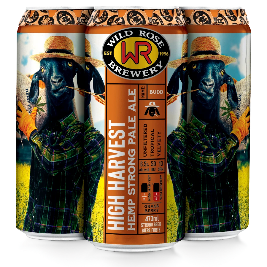 WILD ROSE HIGH HARVEST SESSION PALE ALE 473ML 4PK CAN