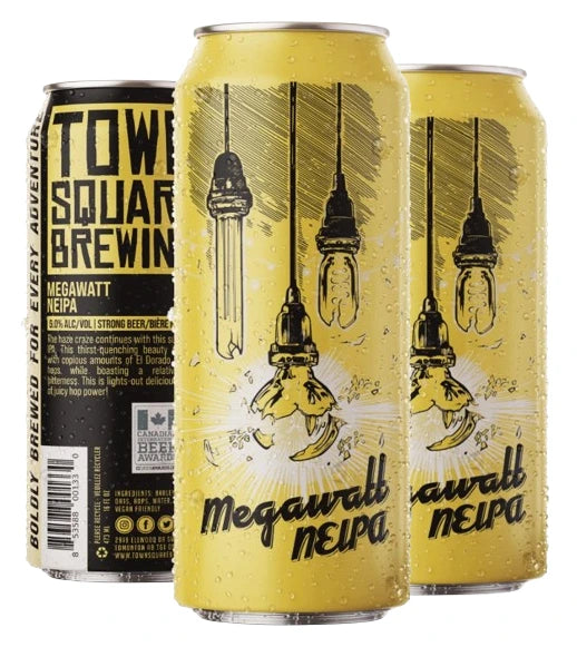 TOWN SQUARE MEGAWATT NEW ENGLAND IPA 473ML 4PK CAN
