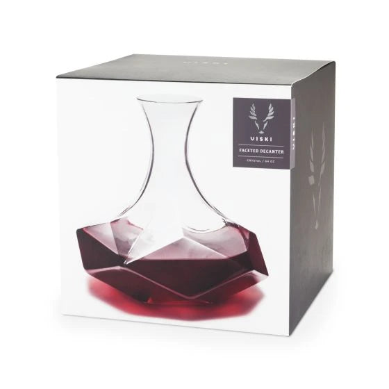 VISKI RAYE DECANTER FACETED CRYSTAL LF