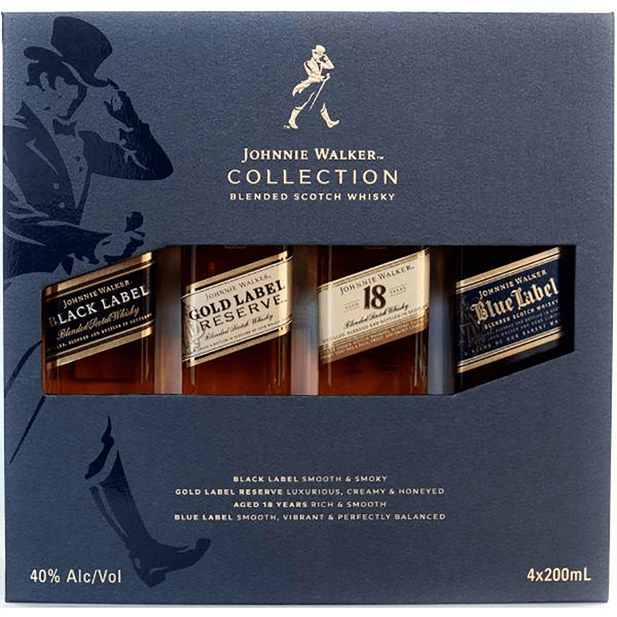 JOHNNIE WALKER FAMILY COLLECTION 200ML 4PK
