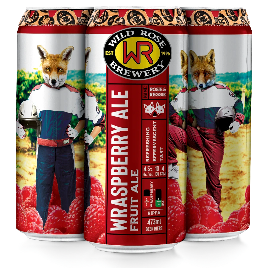 WILD ROSE WRASPBERRY ALE 473ML 4PK CAN