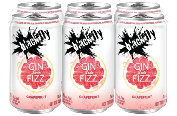 BLACK FLY GIN SODA FIZZ GRAPEFRUIT 355ML 6PK CAN
