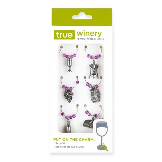 TRUE CHARMING WINERY WINE CHARMS 6PK