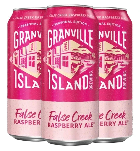 GRANVILLE ISLAND FALSE CREEK RASPBERRY ALE 473ML 4PK CAN