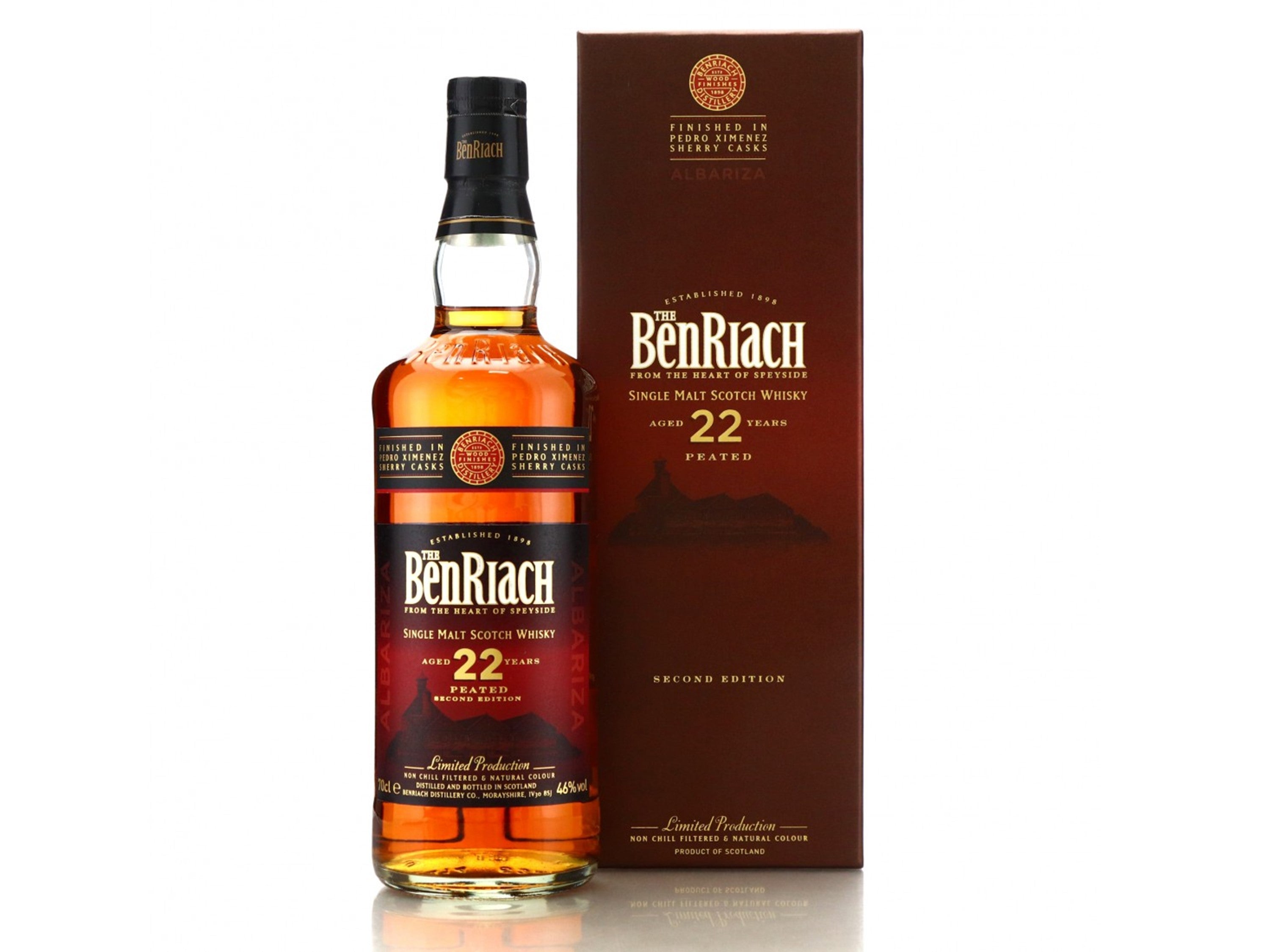 BENRIACH 22YR PEATED PX ALBARIZA SCOTCH 700ML