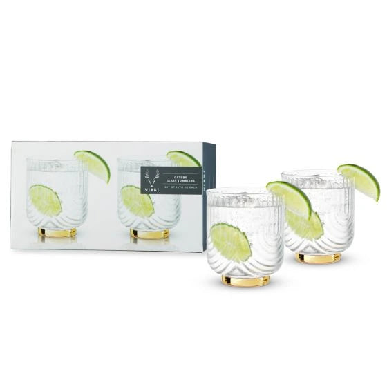 VISKI GATSBY GLASS TUMBLERS 2PK