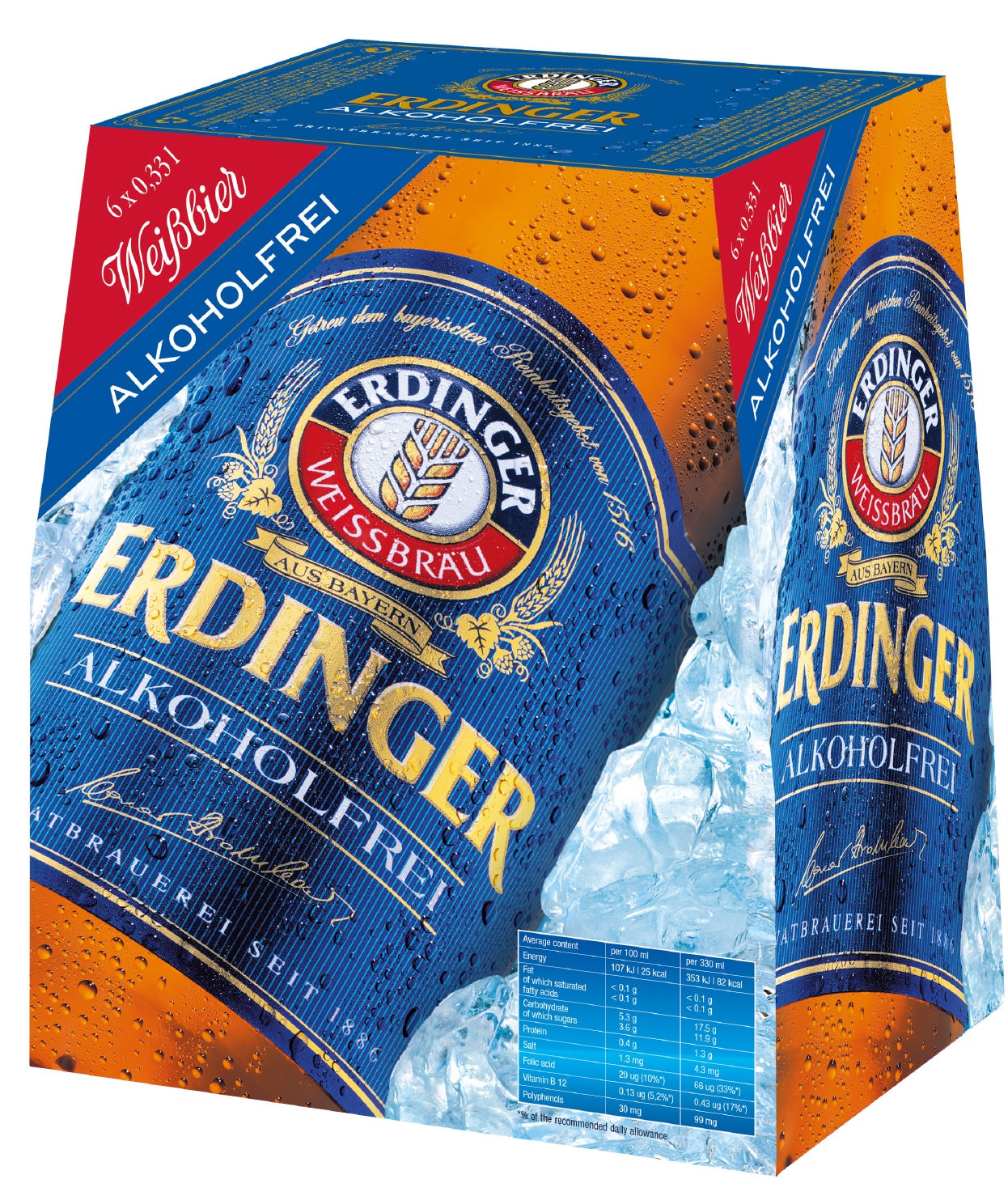 ERDINGER ALKOHOLFREI 330ML 6PK BT