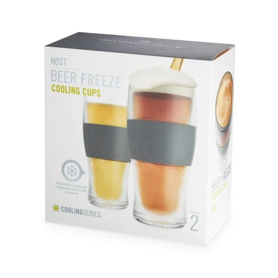 TRUE HOST FREEZE PINT GLASS 2PK
