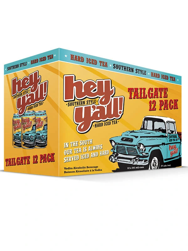 HEY YALL HARD ICED TEA 341ML 12PK CAN