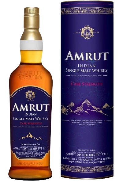 AMRUT SINGLE MALT CASK STRENGTH INDIAN WHISKY 700ML