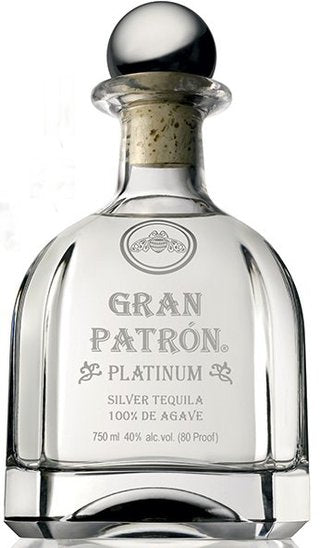 PATRON GRAN PLATINUM SILVER TEQUILA 750ML