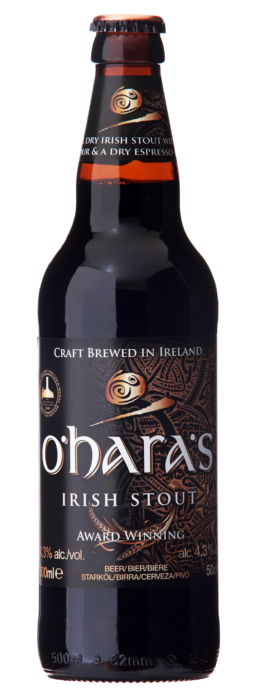 OHARAS IRISH STOUT 500ML BT