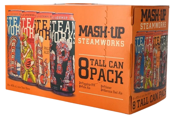 STEAMWORKS MASHUP TALL CAN MIXER PACK 473ML 8PK CAN