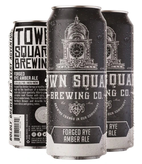 TOWN SQUARE FORGED RYE AMBER ALE 473ML 4PK CAN