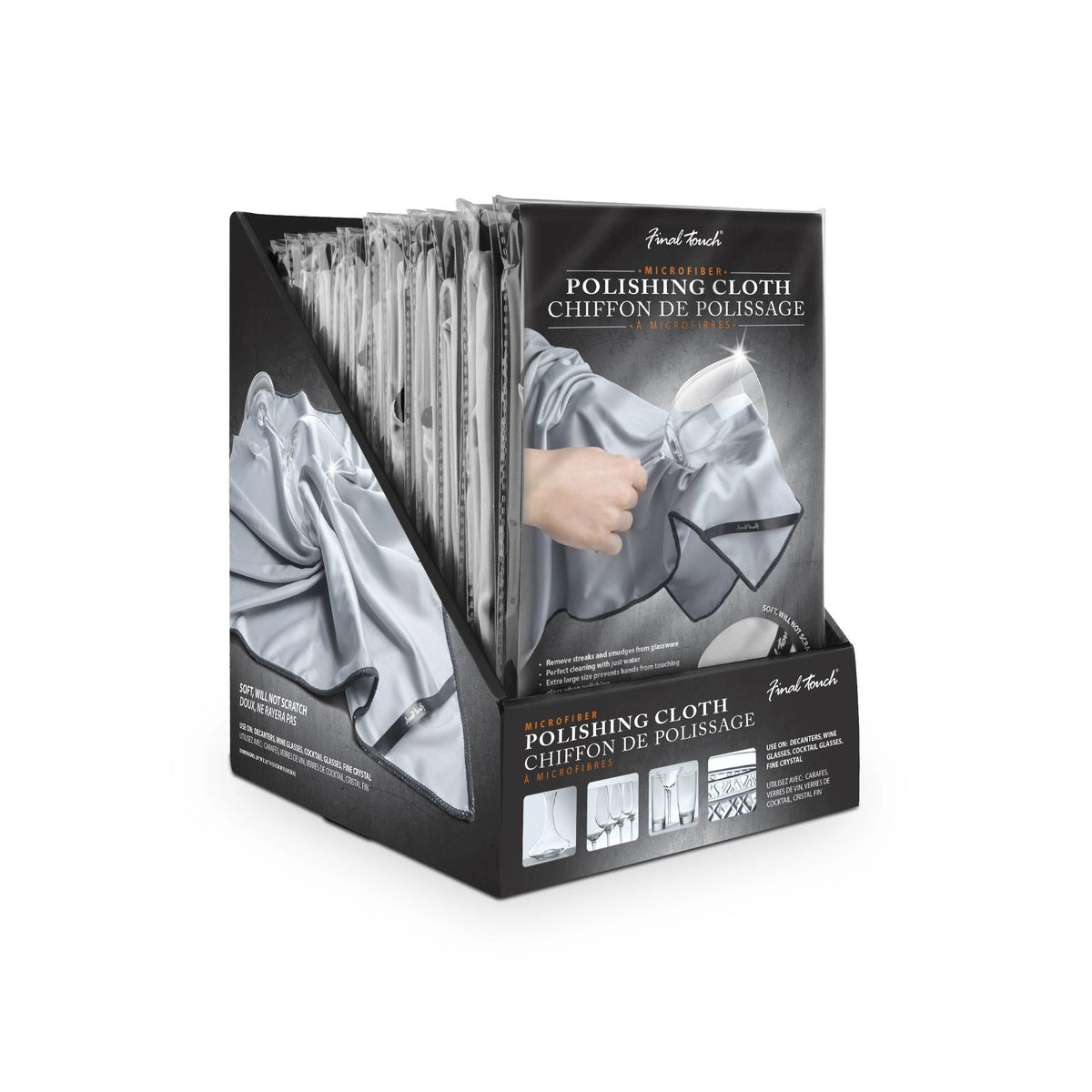 FINAL TOUCH MICROFIBER POLISHING CLOTH CDU 12 PCS