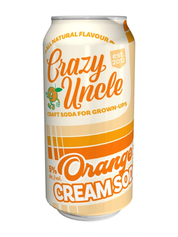 CRAZY UNCLE HARD ORANGE CREAM SODA 473ML CAN