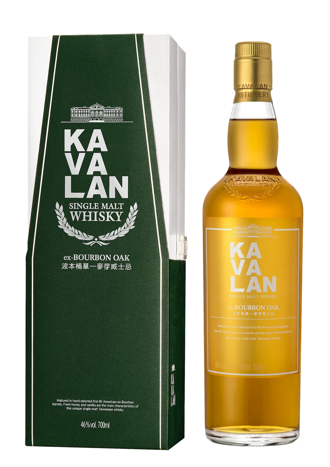 Wine and Beyond - KAVALAN EX BOURBON OAK SINGLE MALT 700ML Wine and Beyond - KAVALAN EX BOURBON OAK SINGLE MALT 700ML