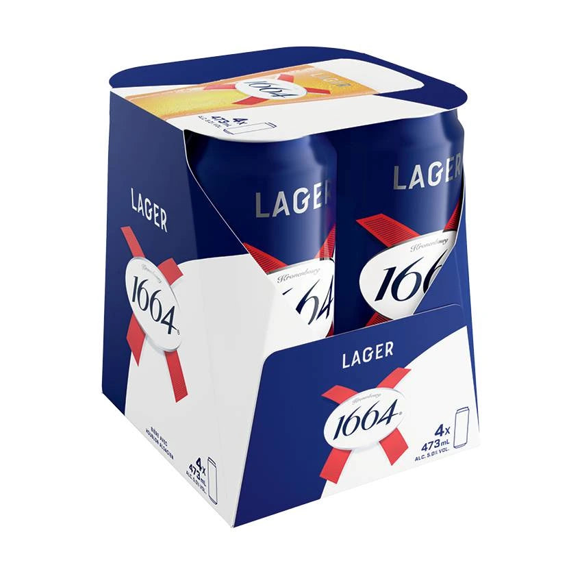 KRONENBOURG 1664 LAGER 473ML 4PK CAN