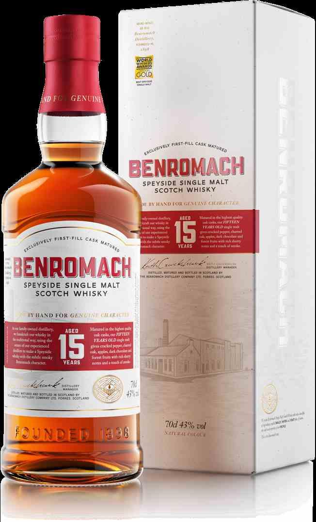BENROMACH 15YR SINGLE MALT SCOTCH WHISKY 750ML