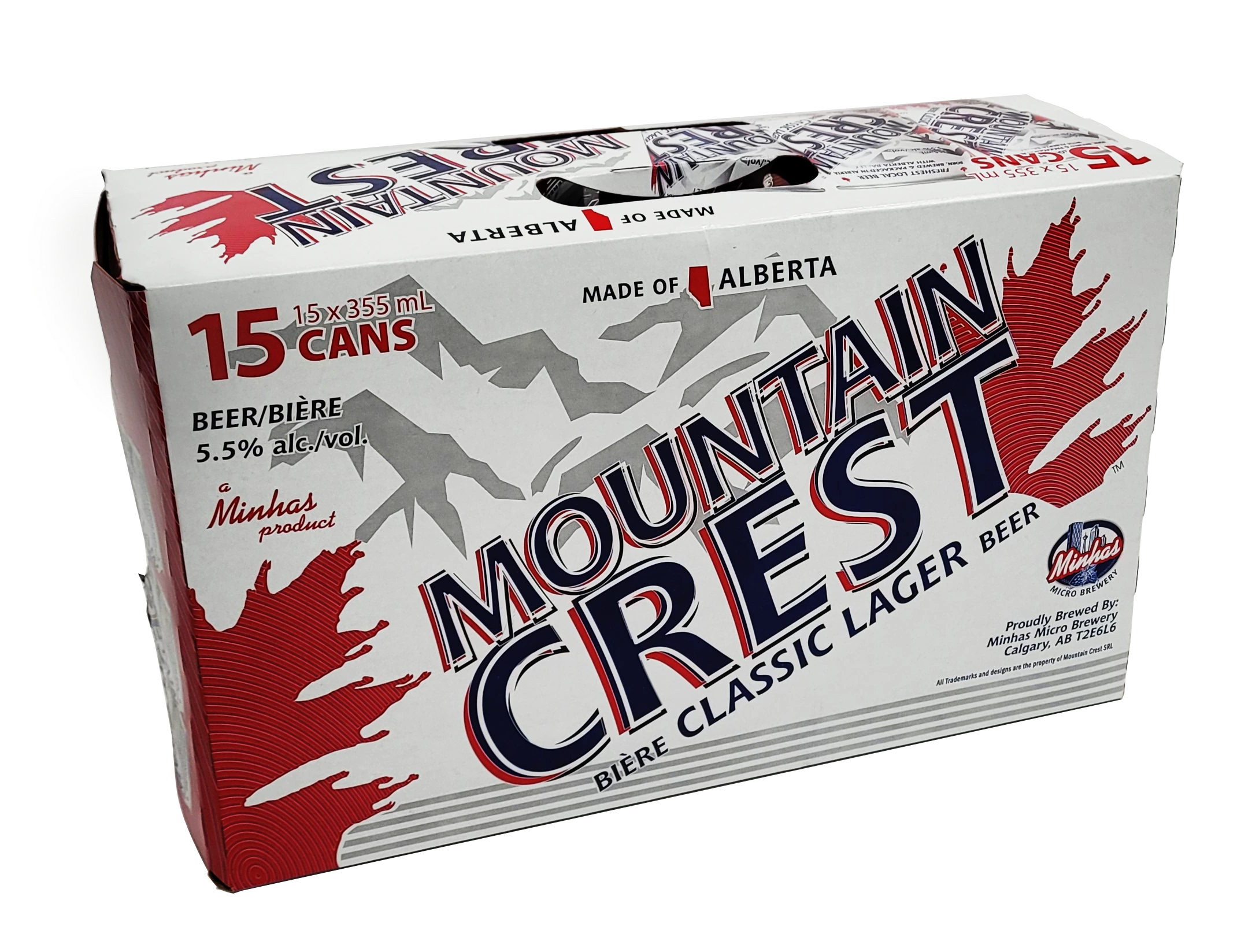 MOUNTAIN CREST CLASSIC LAGER 355ML 15PK CAN