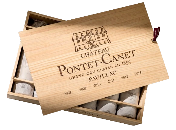 PONTET CANET VERTICLE GIFT BOX 750ML 6PK