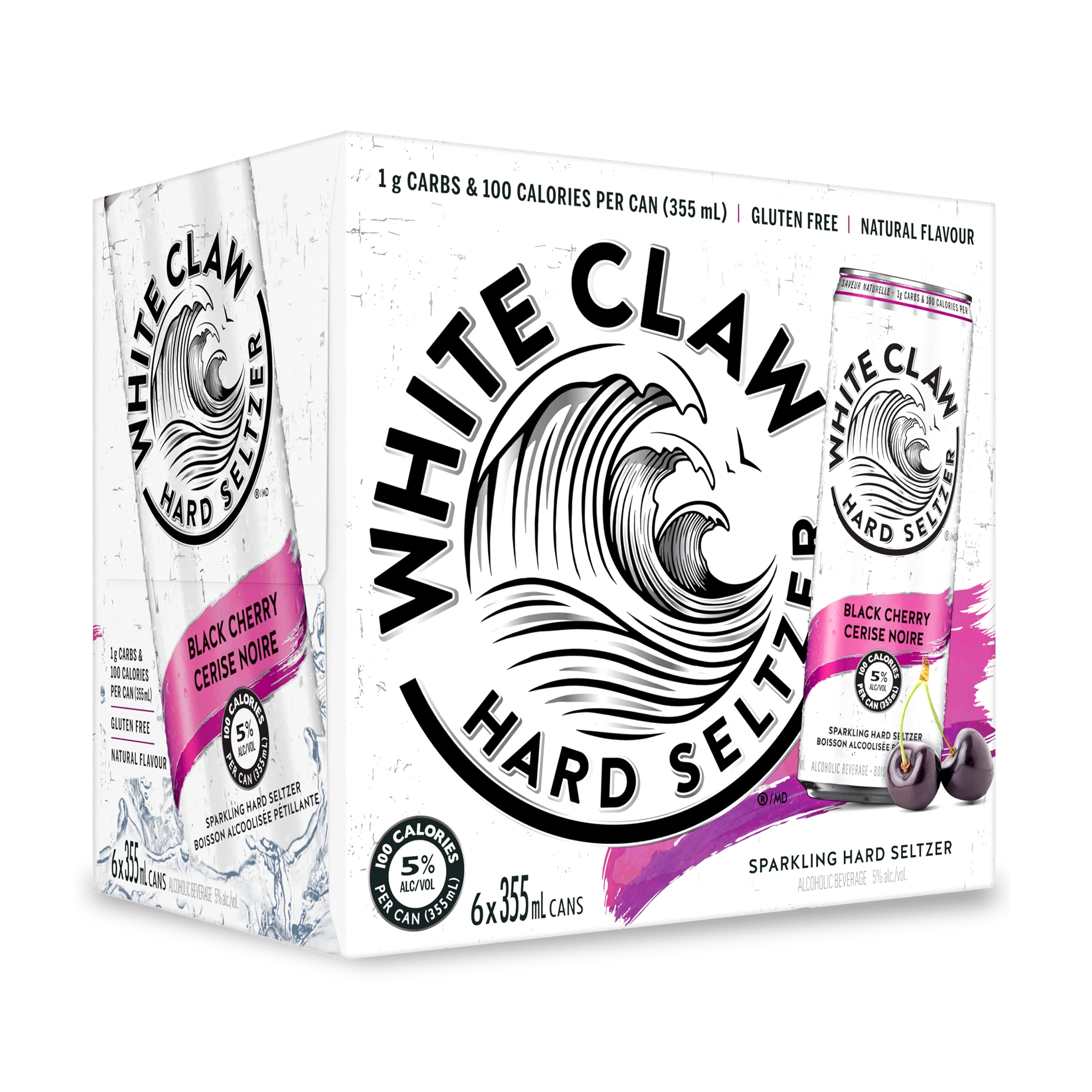 WHITE CLAW HARD SELTZER BLACK CHERRY 355ML 6PK CAN
