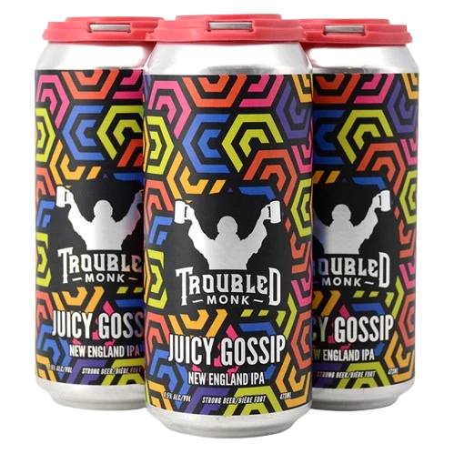 TROUBLED MONK JUICY GOSSIP NEIPA 473ML 4PK CAN