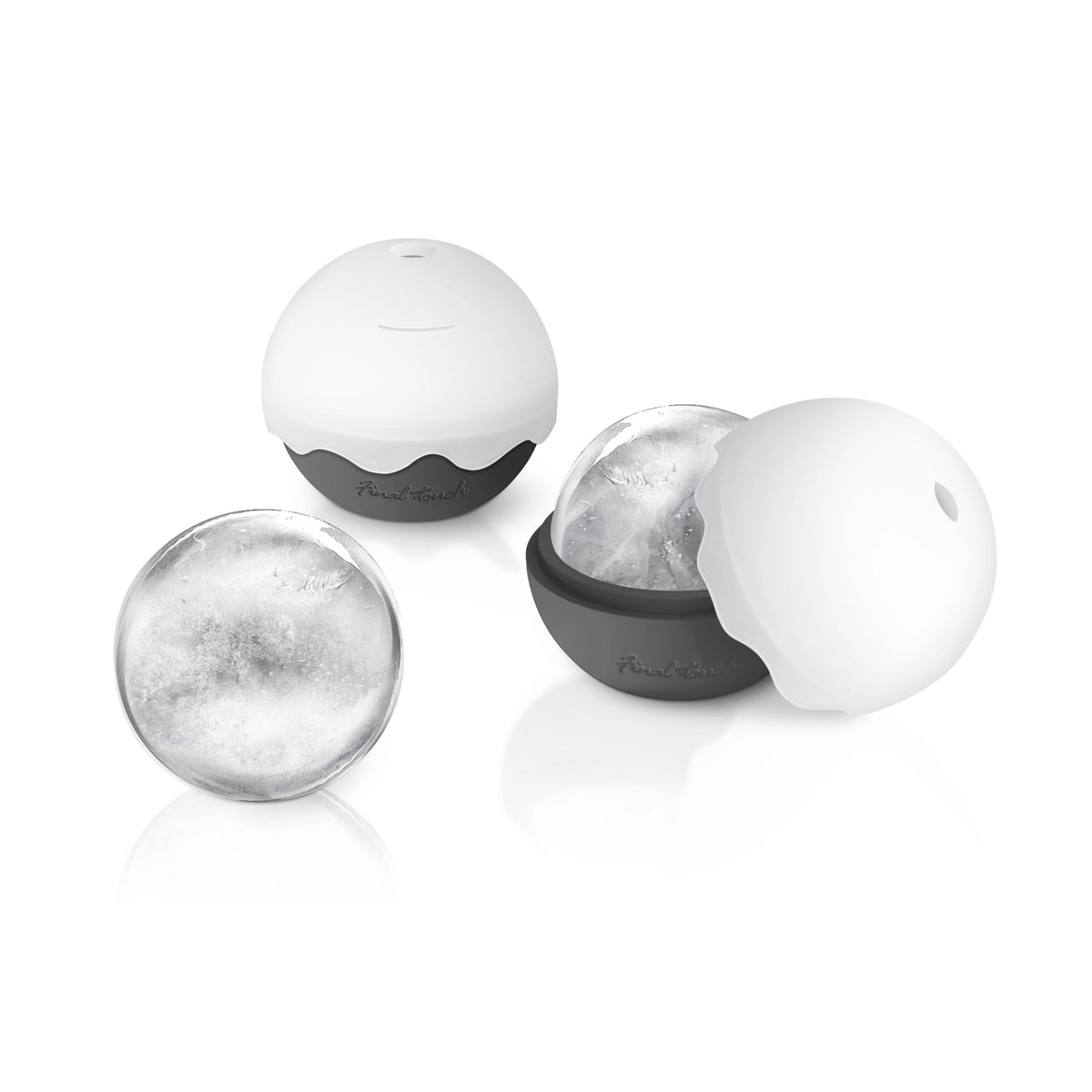 FINAL TOUCH SILICONE ICE BALL MOULDS 2PK
