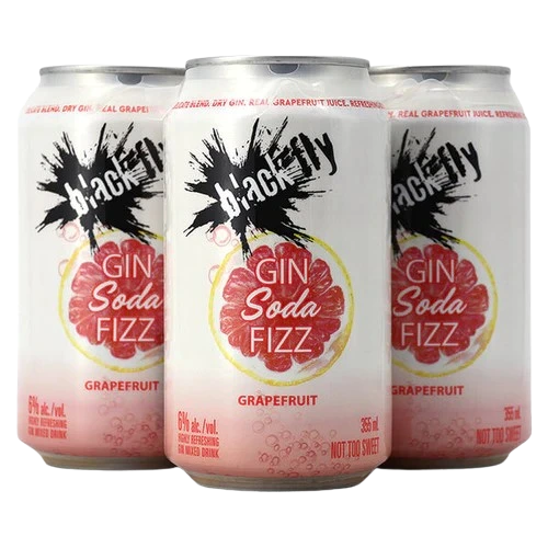 BLACK FLY GIN SODA FIZZ GRAPEFRUIT 355ML 4PK CAN