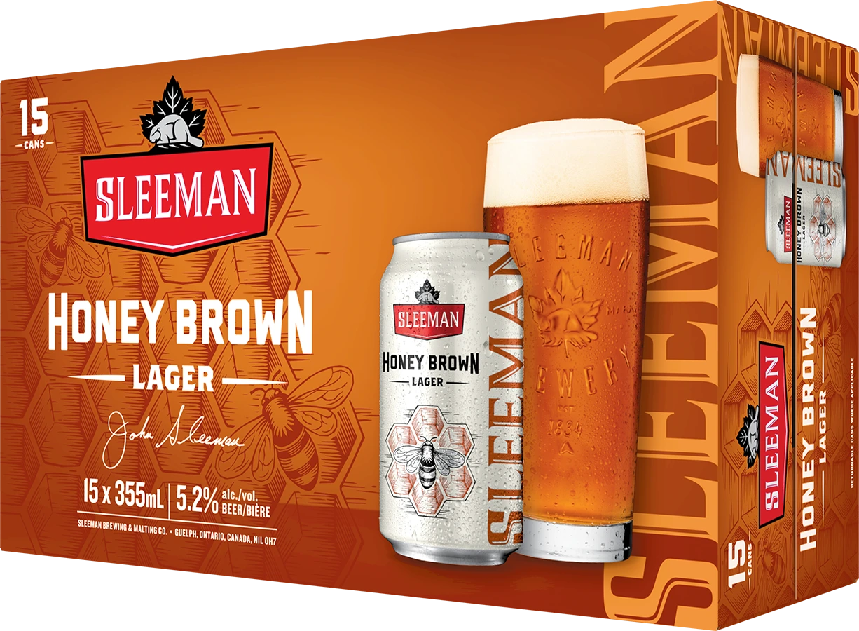 SLEEMAN HONEY BROWN LAGER 355ML 15PK CAN