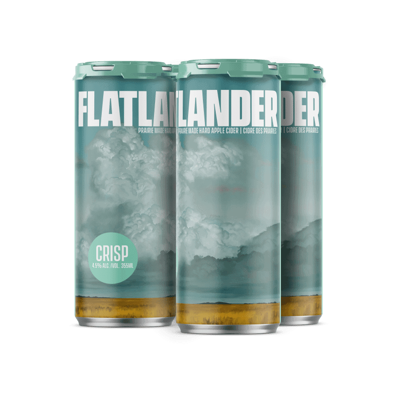 FLATLANDER CRISP APPLE CIDER 355ML 4PK CAN