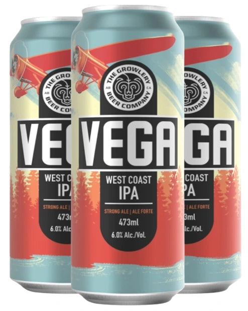 GROWLERY VEGA WEST COAST IPA 473ML 4PK CAN