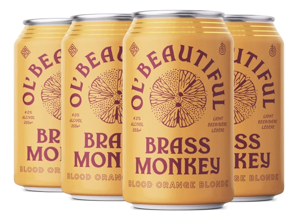 OL BEAUTIFUL BRASS MONKEY BLOOD ORANGE BLONDE 355ML 6PK CAN