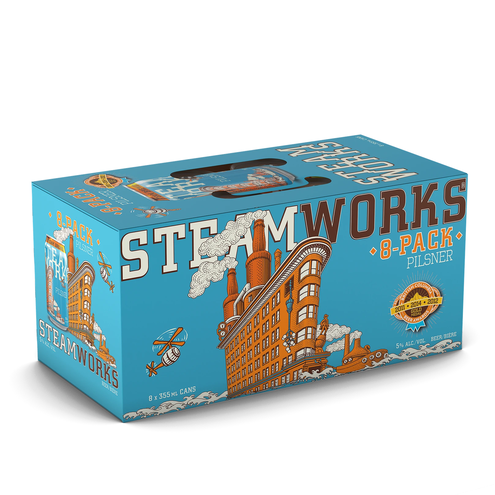 STEAMWORKS PILSNER 355ML 8PK CAN