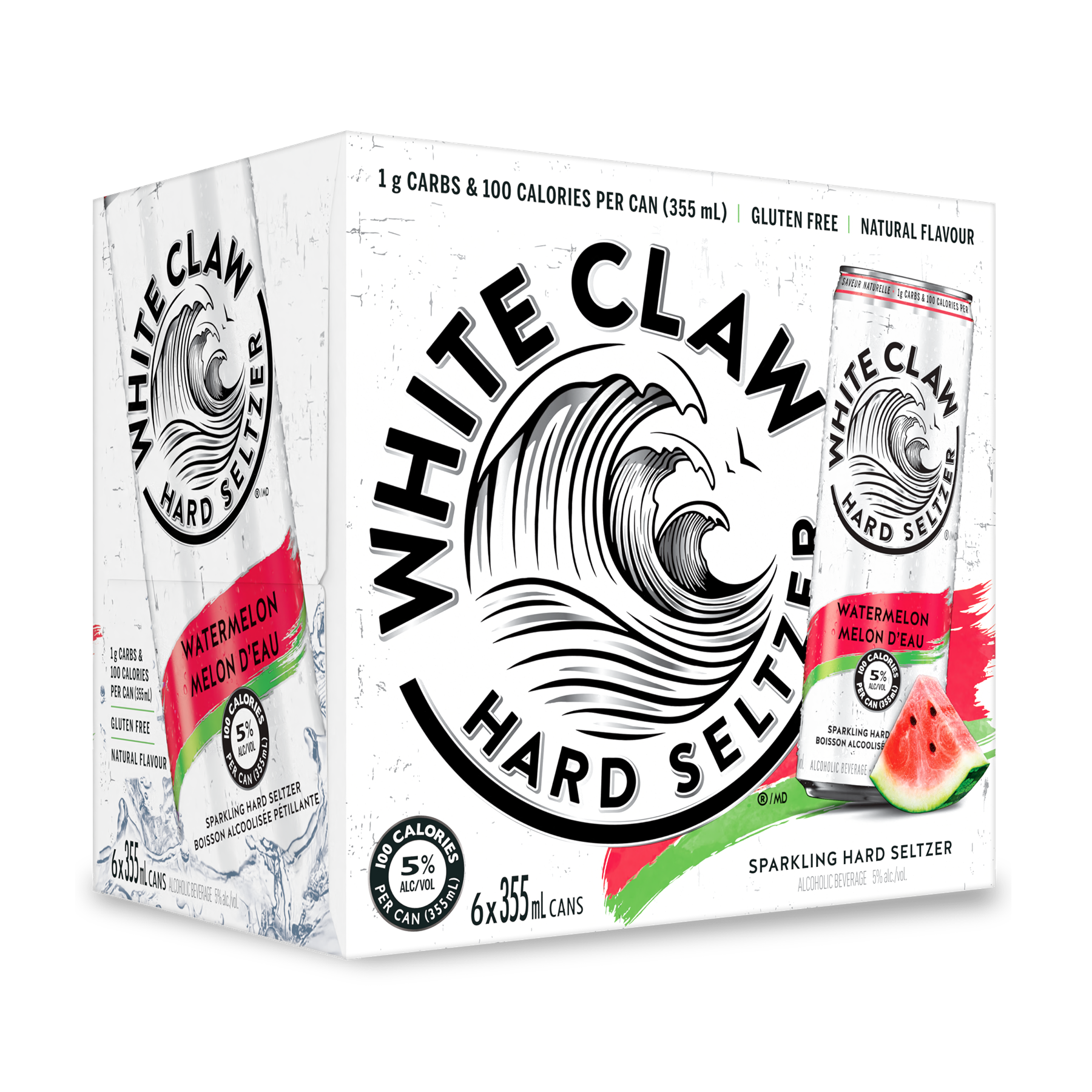 WHITE CLAW WATERMELON 355ML 6PK CAN