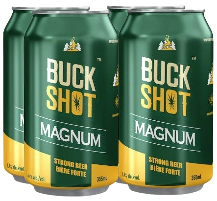 CARIBOO BUCK SHOT MAGNUM STRONG BEER 355ML 4PK CAN