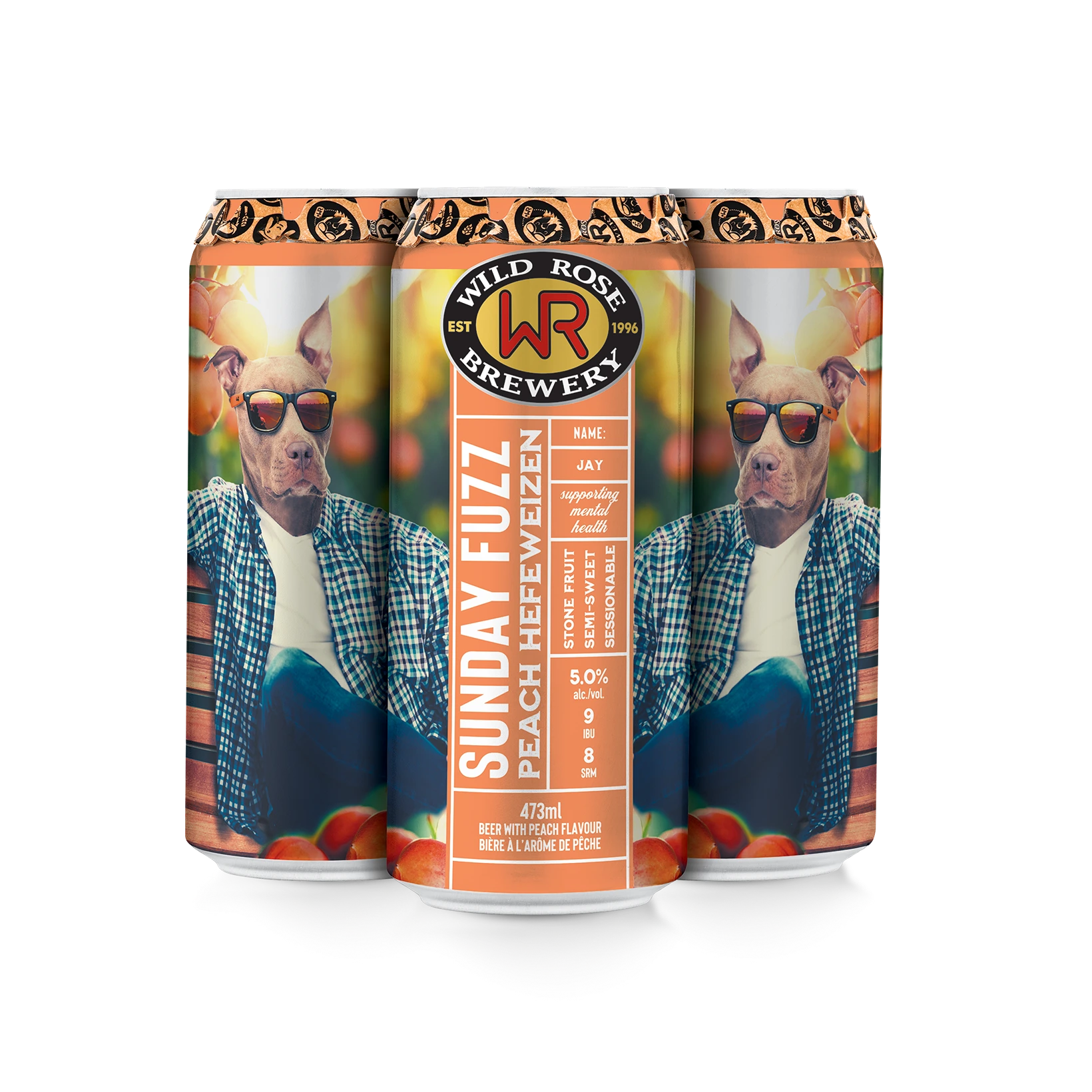WILD ROSE PEACH HEFEWEIZEN 473ML 4PK CAN