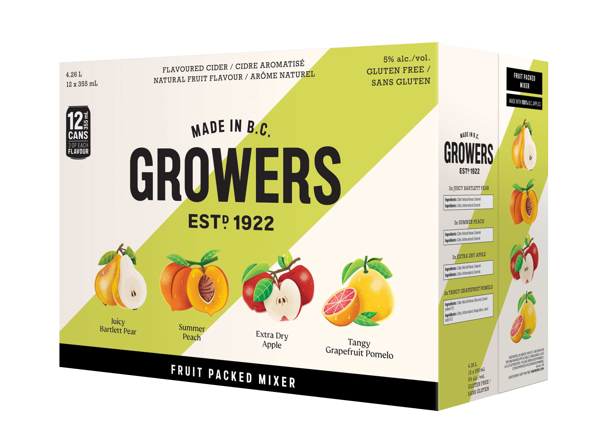 GROWERS CIDER MIXER 355ML 12PK CAN