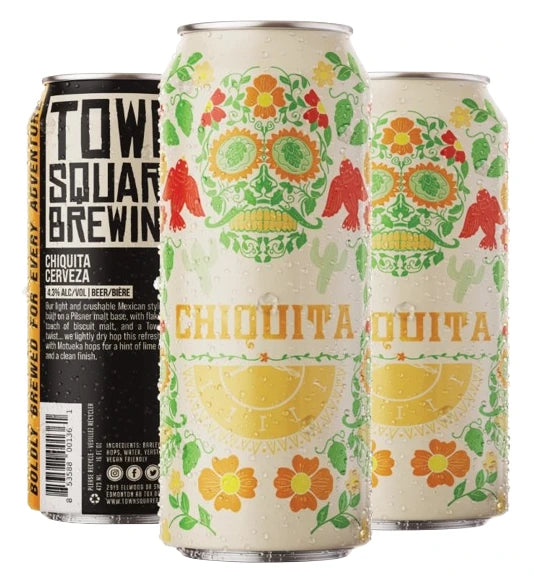 TOWN SQUARE CHIQUITA MEXICAN CERVEZA 473ML 4PK CAN